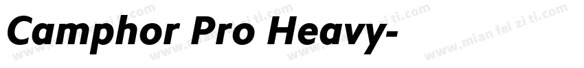 Camphor Pro Heavy字体转换